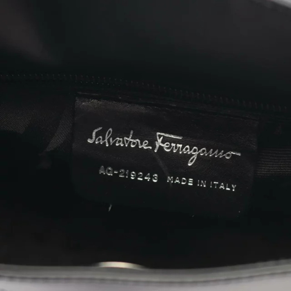 Salvatore Ferragamo Leather Handbag Black Gancini - Picture 4 of 8